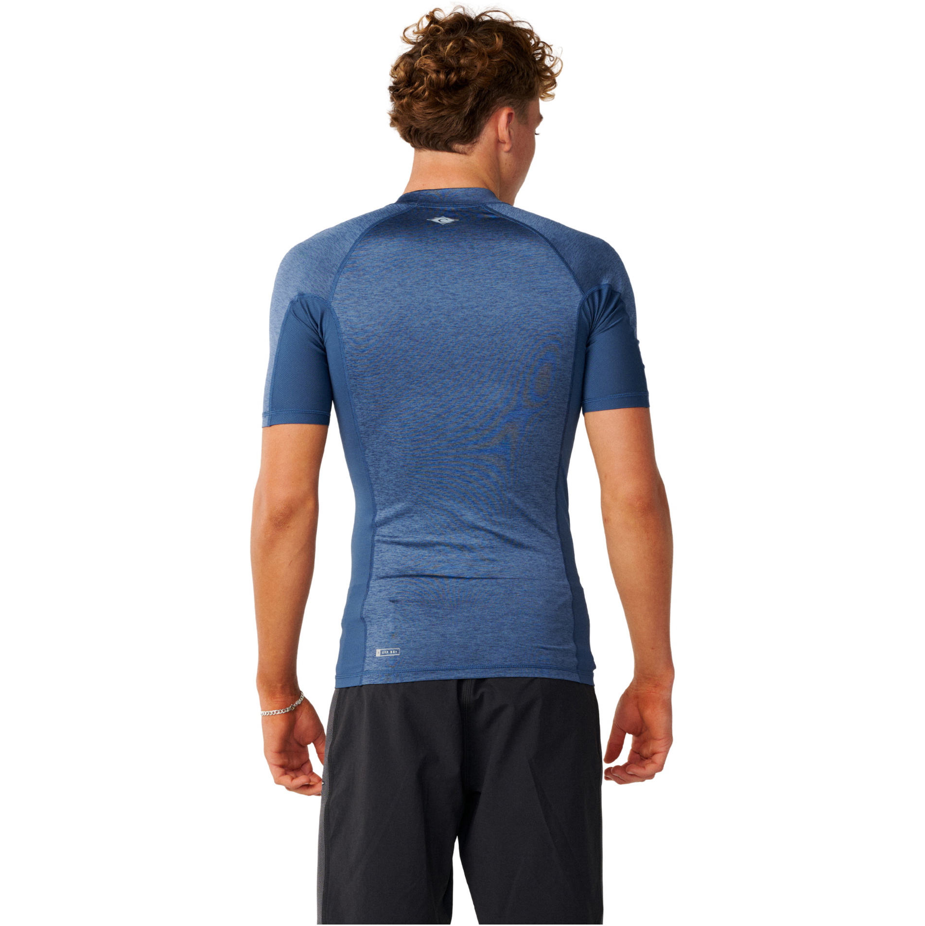 2026 Rip Curl Mens Dawn Patrol UPF Perf Short Sleeve Rash Vest 193MRV - Light Navy Marle